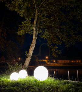 Trädgårdskula Lunares LUNA BALL 40 cm vit blank LED E27 LB40B small 4