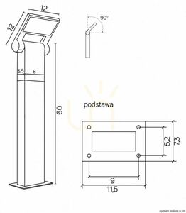 Utomhus pollare SU-MA NEO LED 60 cm mörkgrå 11702-600 DG small 5