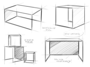 Soffbord - uppsättning om 2 WALL TRIO METAL 35x45x55 - vit small 5