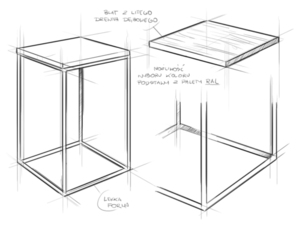 TENSIO soffbord i massivt trä 100x100 - ek, vit small 5