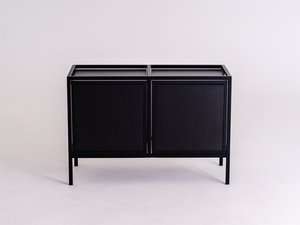 SKAP BLACK 2R1 DOOR x2 bokhylla small 3