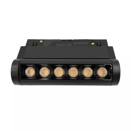 Kontrollera Rotater 6W magnetlinje roterande spotlampa LED svart TLV-11-06