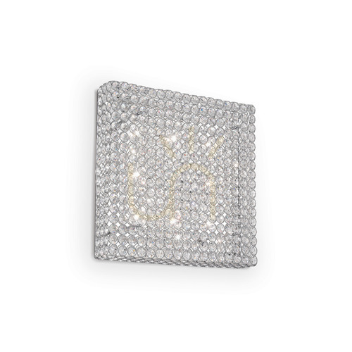 Kontrollera Plafond Ideallux Admiral PL8 krom kristall 51 cm 080352