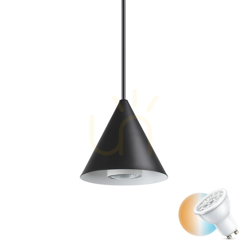 Kontrollera Pendellampa Ideallux A-Line SP1 D13 svart metall GU10 232713