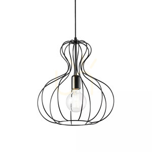 Pendellampa Ideallux Ampolla 148502 svart metall Ø35 cm small 1