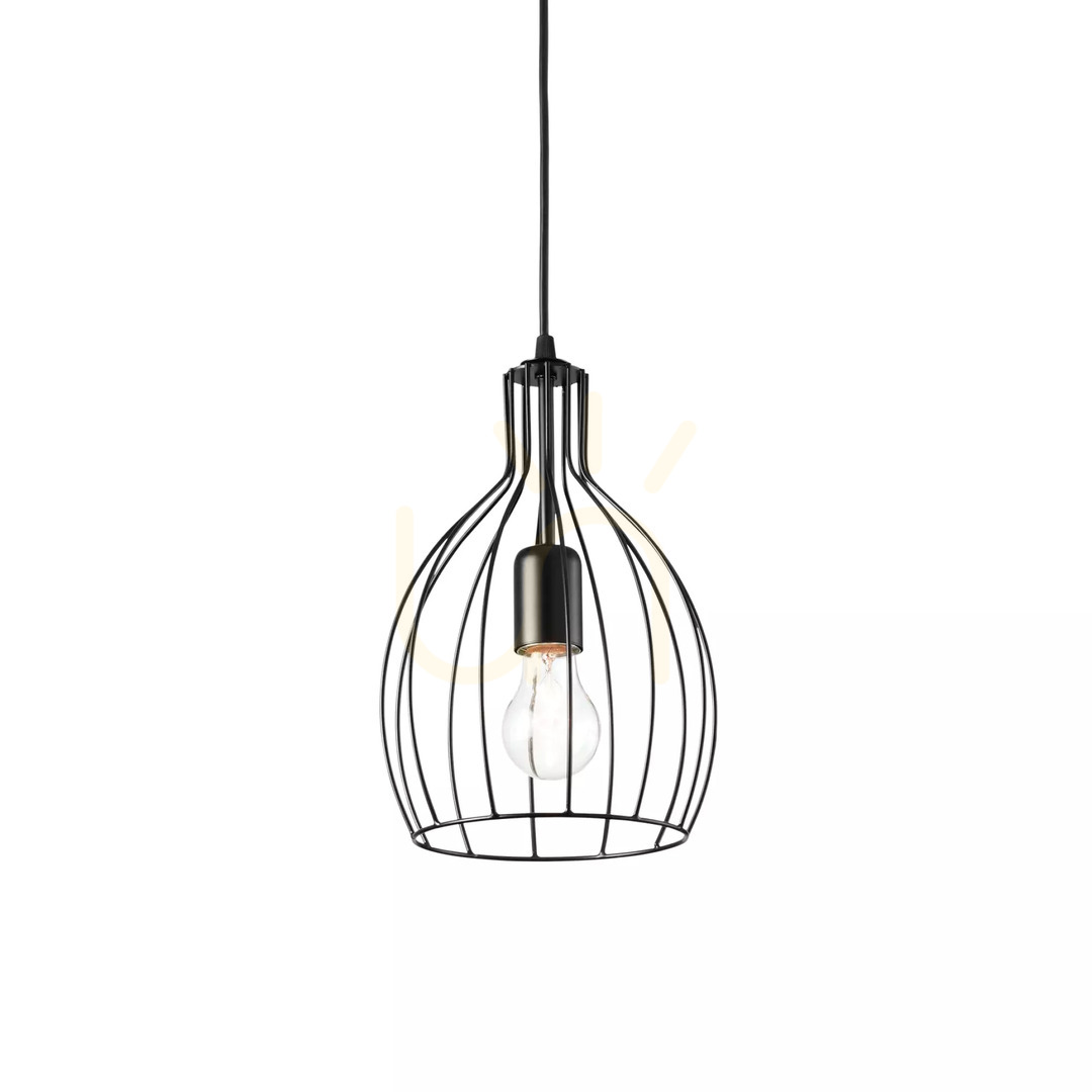 Utsikt Taklampa Ideallux Ampolla svart metall 20,5 cm E27 148151 Taklampa Ideallux Ampolla svart metall 20,5 cm E27 148151