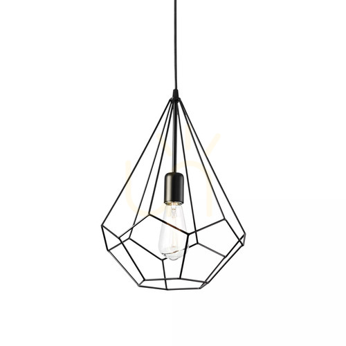 Kontrollera Taklampa Ideallux Ampolla SP1 svart metall Ø30 cm E27 148175