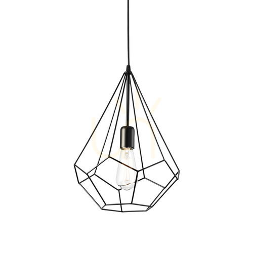 Kontrollera Taklampa Ideallux Ampolla SP1 svart metall Ø30 cm E27 148175