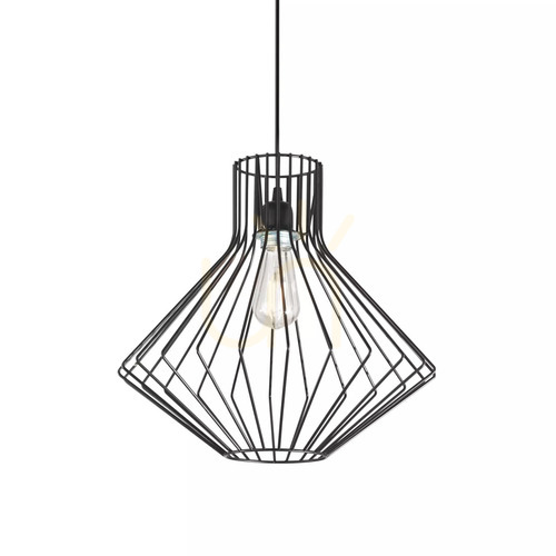 Kontrollera Taklampa Ideallux Ampolla 167497 svart metall Ø39,5 cm E27