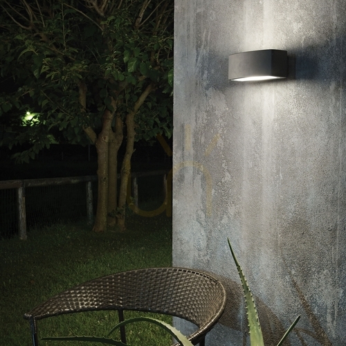 Kontrollera Utomhusvägglampa Ideallux Andromeda AP1 Coffee brun aluminium E27 163536