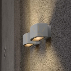 Utomhusvägglampa Ideallux Andromeda AP1 Coffee brun aluminium E27 163536 small 3