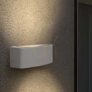 Utomhusvägglampa Ideallux Andromeda AP1 Coffee brun aluminium E27 163536 small 4
