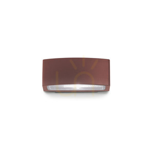 Utomhusvägglampa Ideallux Andromeda AP1 Coffee brun aluminium E27 163536 small 0