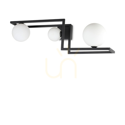Kontrollera Plafond Ideallux Angolo PL3 Nero svart 3xG9 284286