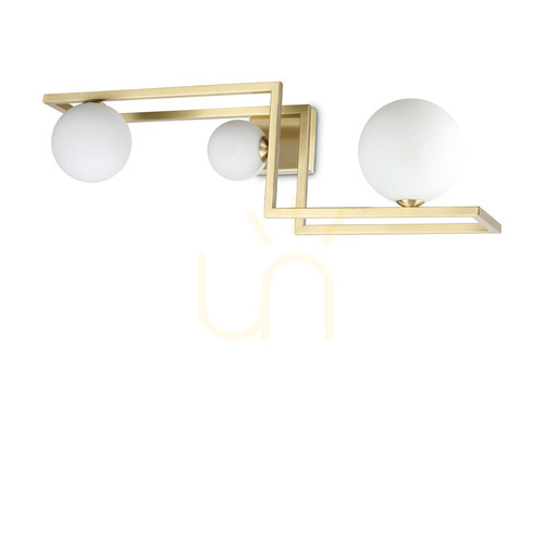 Kontrollera Plafond Ideallux ANGOLO PL3 mässing 3xG9 284330