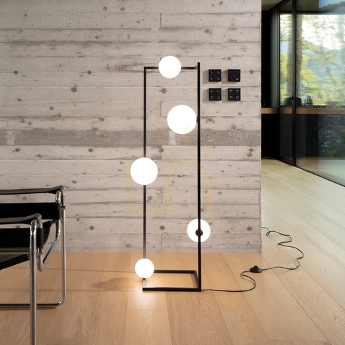 Kontrollera Stående lampa Ideallux Angolo PT5 mässing 284354