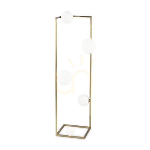 Kontrollera Stående lampa Ideallux Angolo PT5 mässing 284354