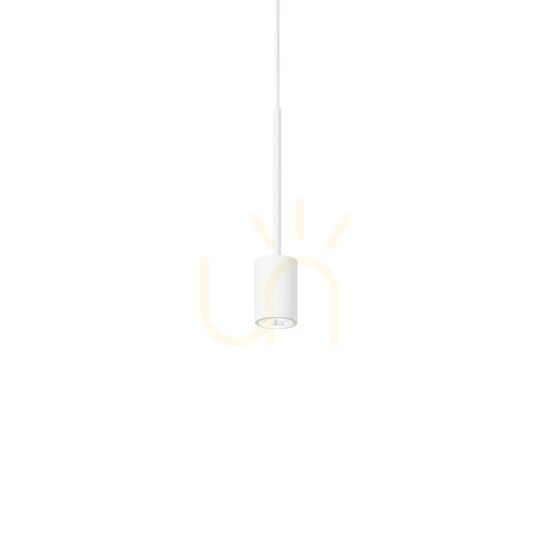 Kontrollera Pendellampa Ideallux Archimede Cilindro Bianco vit 9 cm LED 4W 310589