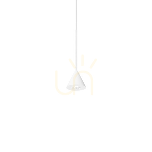 Kontrollera Pendellampa Ideallux Archimede Cono vit LED 4W 310596