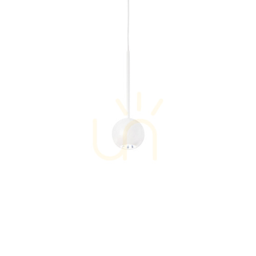 Kontrollera Pendellampa Ideallux Archimede Sfera Bianco vit LED 4W 9 cm 310602