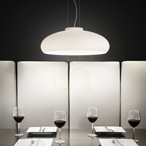 Pendellampa Ideallux ARIA SP1 vit glas Ø49,5 cm 059679 small 1