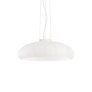 Pendellampa Ideallux ARIA SP1 vit glas Ø49,5 cm 059679 small 0