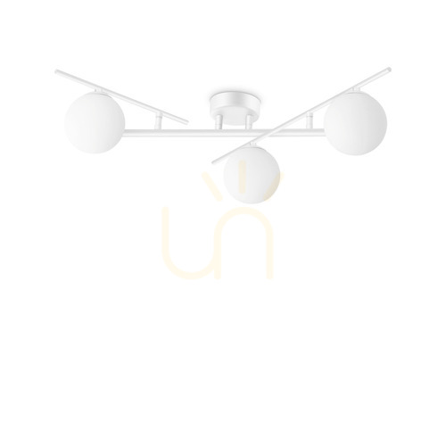 Kontrollera Plafond Ideallux Atlas PL3 Bianco vit 3xG9 50 cm 328201