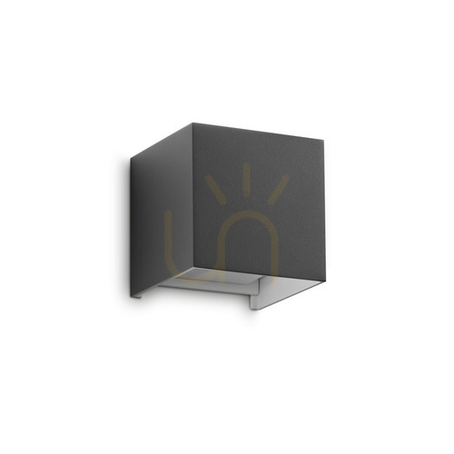 Kontrollera Utomhus vägglampa Ideallux ATOM D10 antracit LED 12W 3000K 313429