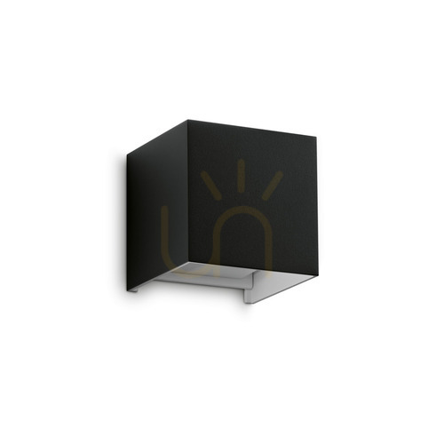 Kontrollera Utomhusvägglampa Ideallux ATOM AP D10 svart LED 12W 3000K 313450