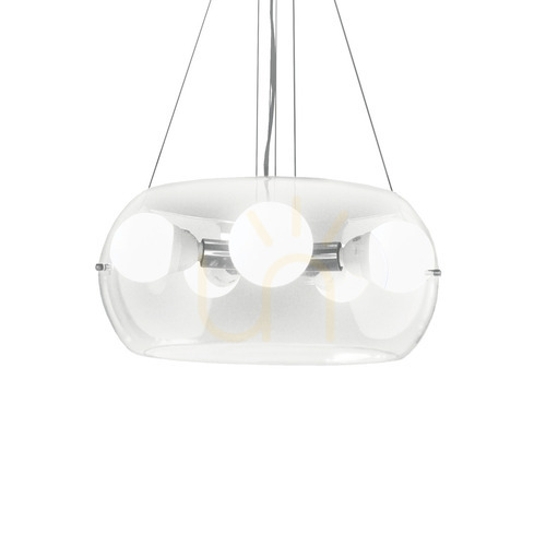 Kontrollera Taklampa Ideallux Audi-10 SP5 transparent krom glas 5xE27 016863
