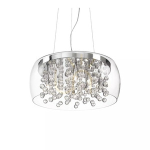 Hänglampa Ideallux Audi-80 SP8 Fumé krom glas 50 cm 197654 small 2