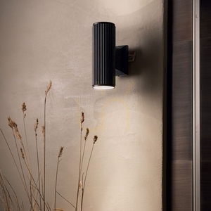 Utomhusvägglampa Ideallux BASE AP2 Nero svart GU10 2-ljus 129433 small 2