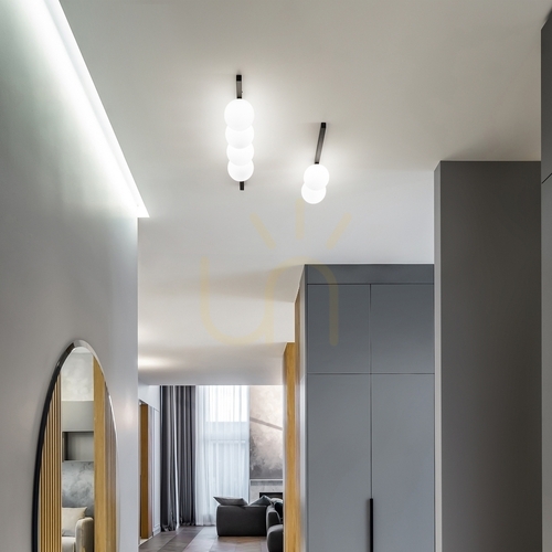 Kontrollera Plafond Ideallux Binomio PL4 svart 86 cm G9 310688