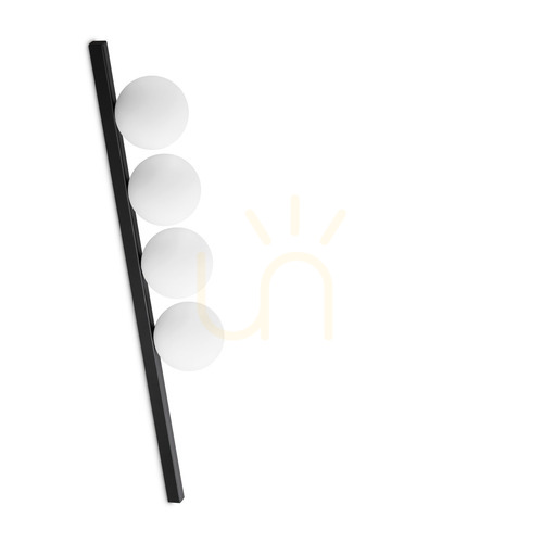 Kontrollera Plafond Ideallux Binomio PL4 svart 86 cm G9 310688