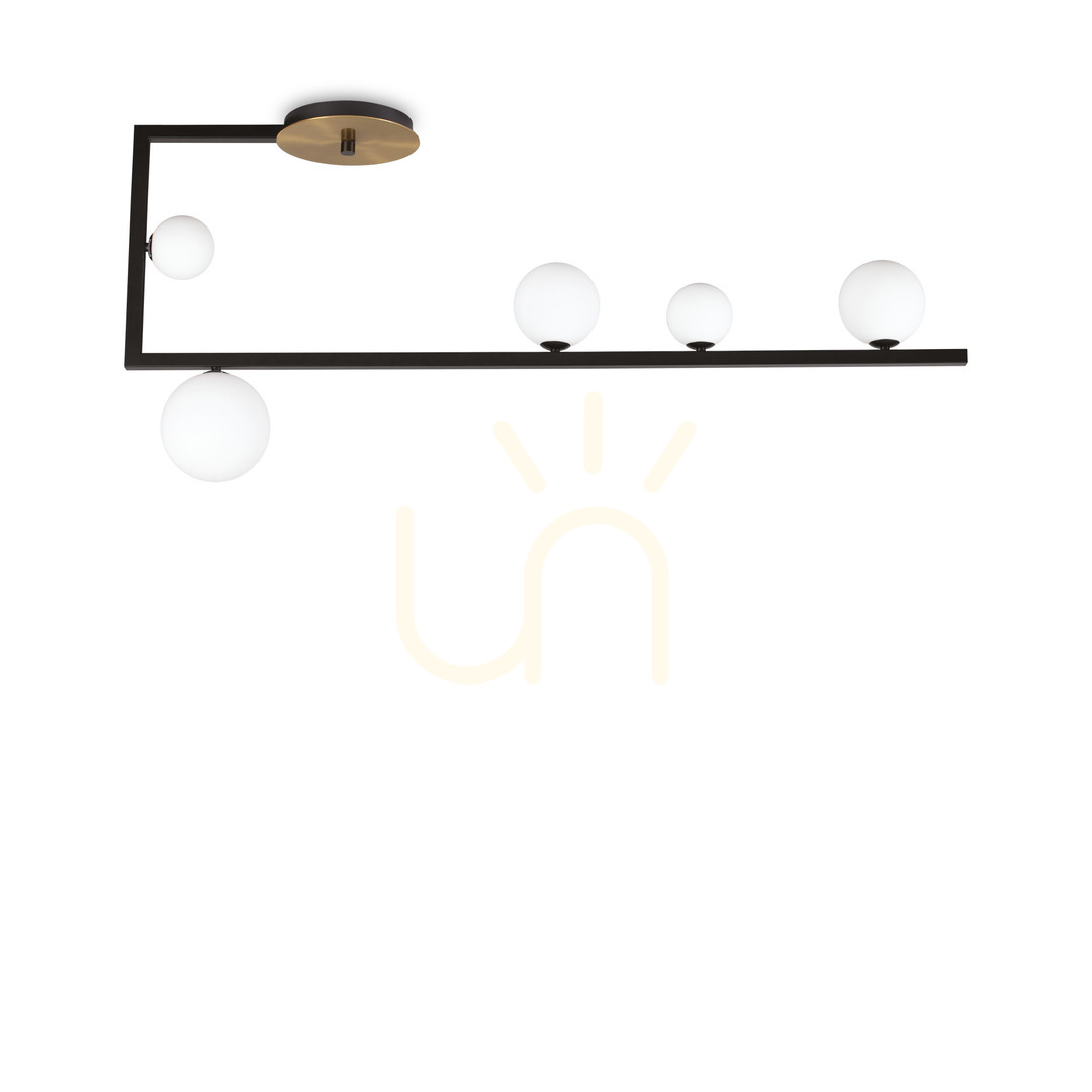 Kontrollera Plafond Ideallux Birds PL5 svart 273631 Plafond Ideallux Birds PL5 svart 273631