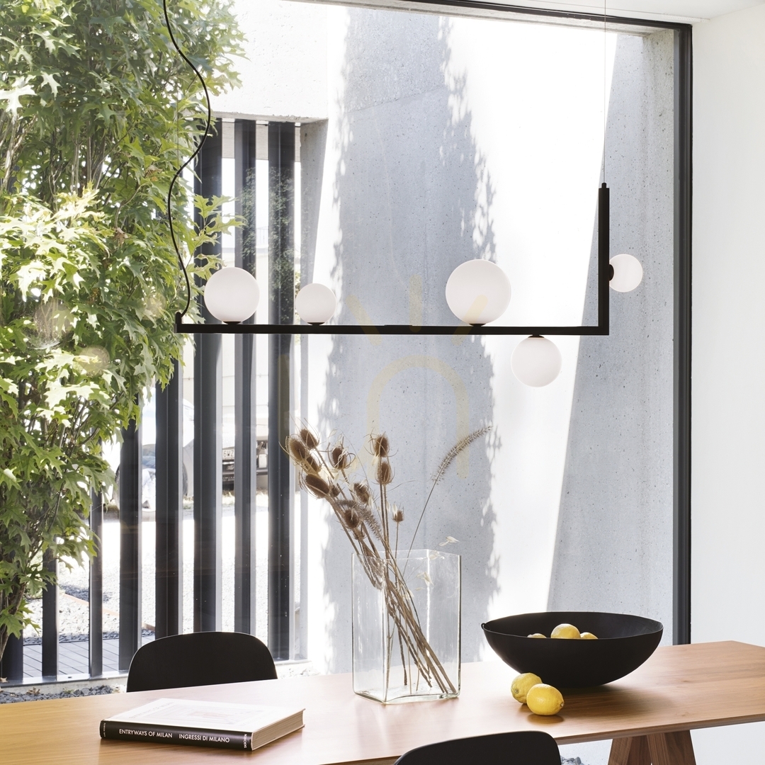 Utsikt Taklampa Ideallux BIRDS SP5 svart 5-ljus 273648 Taklampa Ideallux BIRDS SP5 svart 5-ljus 273648