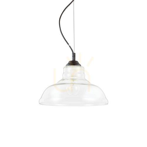 Kontrollera Taklampa Ideallux BISTRO SP1 Plate transparent glas 28 cm 112336