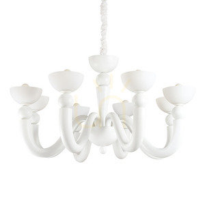 Taklampa Ideallux Bon Bon SP8 Bianco vit 8-ljus Ø95,5 cm 094007 small 0