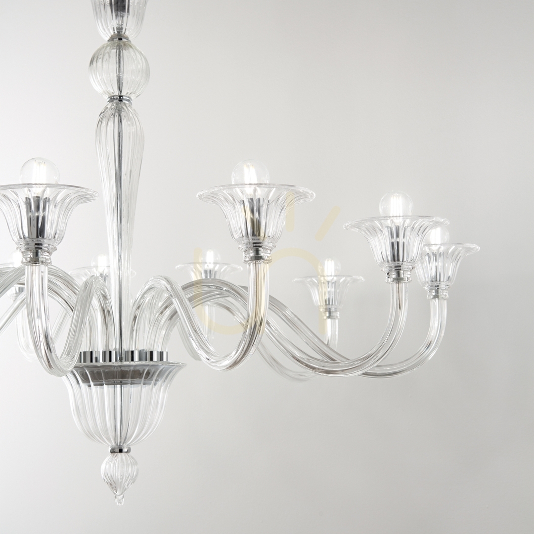 Visa Taklampa Ideallux BRIGITTA SP12 Transparent glas 120 cm 199375 Taklampa Ideallux BRIGITTA SP12 Transparent glas 120 cm 199375