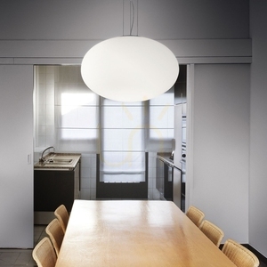 Pendellampa Ideallux CANDY SP1 D40 vit glas 40 cm 086736 small 1