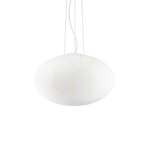Pendellampa Ideallux CANDY SP1 D40 vit glas 40 cm 086736 small 0