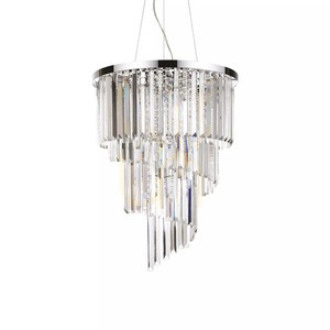 Taklampa Ideallux Carlton SP12 Cromo krom kristall 50 cm 166247 small 1