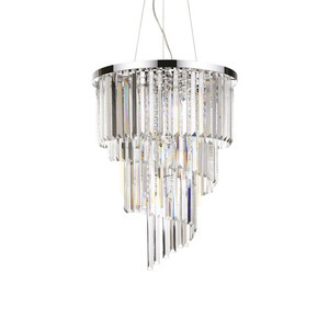 Taklampa Ideallux Carlton SP12 Cromo krom kristall 50 cm 166247 small 0