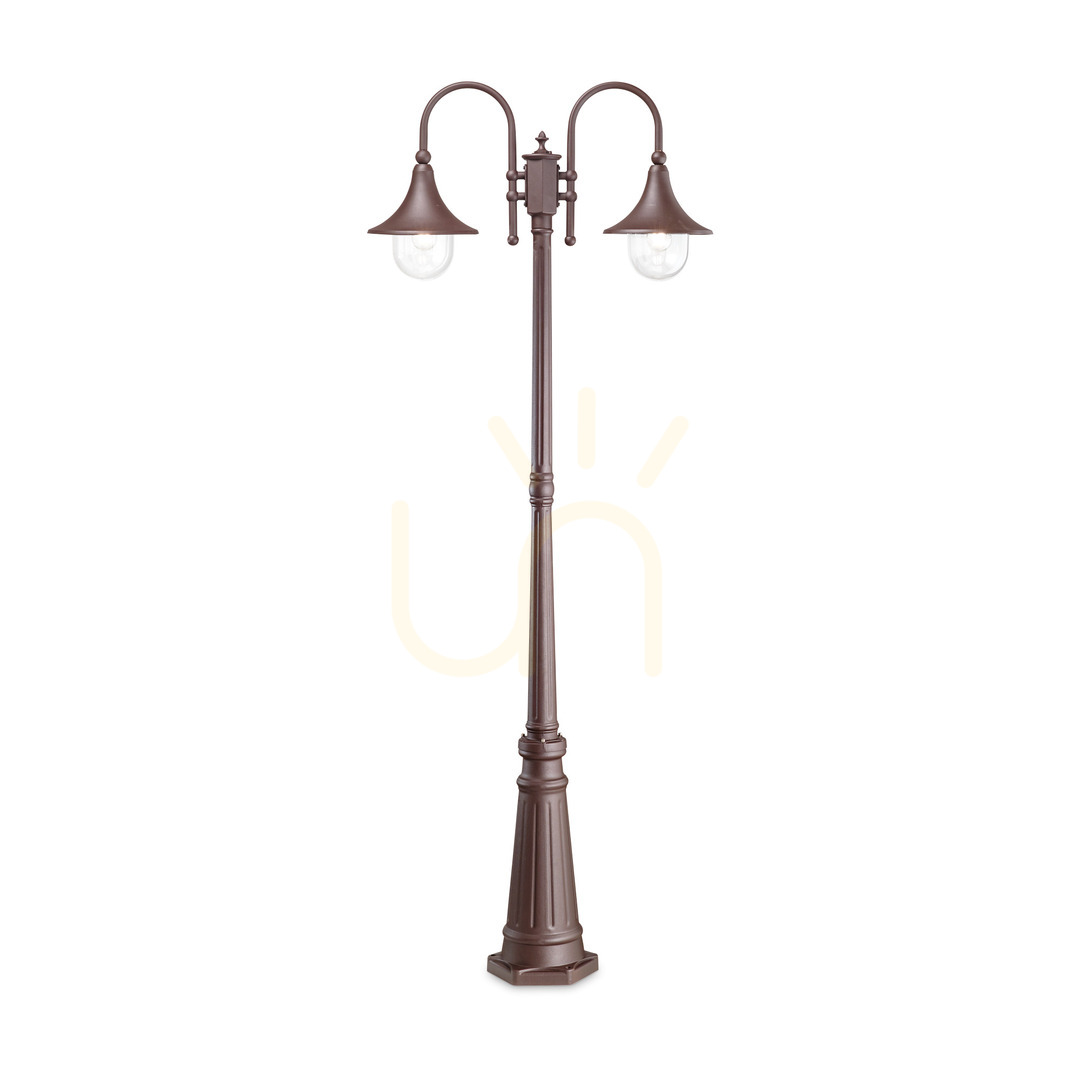 Kontrollera Utomhusstående lampa Ideallux CIMA PT2 Coffee brun 246840 Utomhusstående lampa Ideallux CIMA PT2 Coffee brun 246840