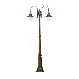 Utomhusstående lampa Ideallux Cima PT2 Nero svart 216 cm E27 024097 small 0