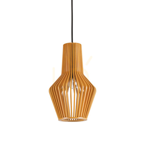 Kontrollera Pendellampa Ideallux CITRUS-1 SP1 trä Ø20 cm 159843