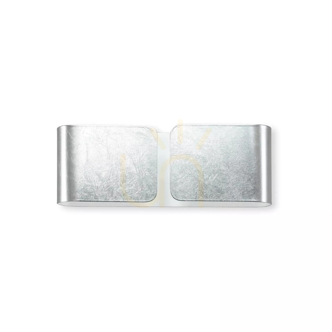 Utsikt Vägglampa Ideallux Clip AP2 Mini silver metall 091136 Vägglampa Ideallux Clip AP2 Mini silver metall 091136