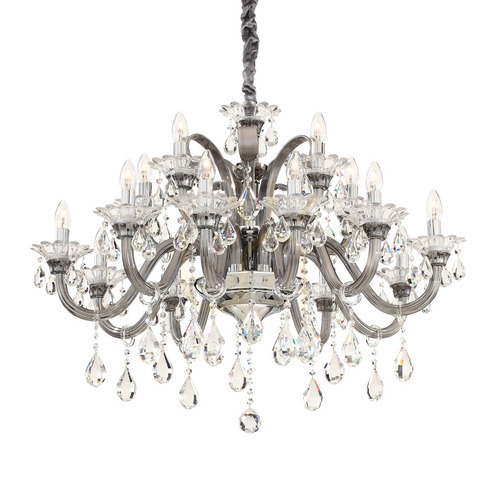 Kontrollera Taklampa Ideallux Colossal SP15 grå kristall Ø95 cm 081526