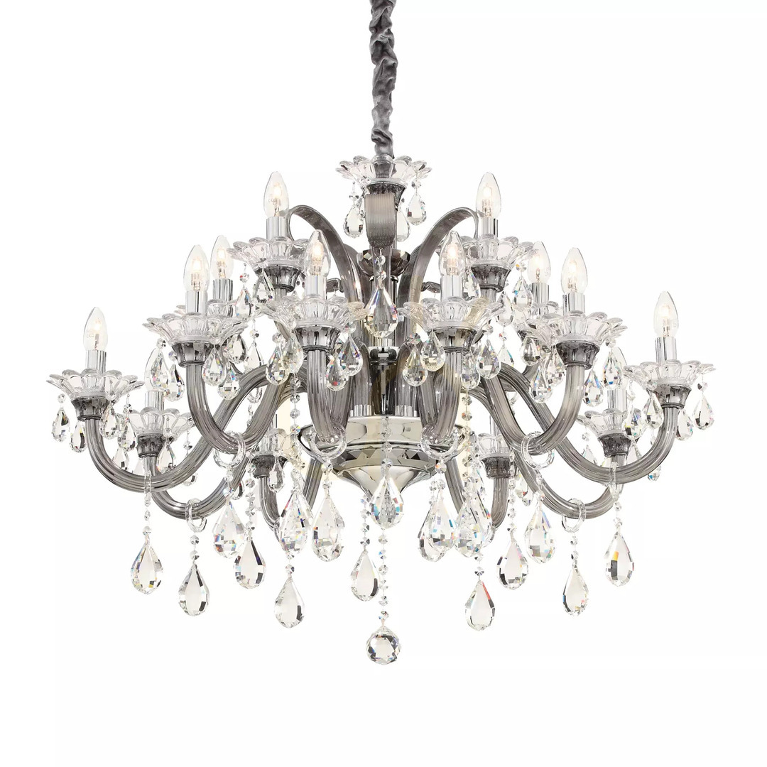 Förhandsvisning Taklampa Ideal Lux Colossal 114170 15-ljus krom glas kristall Ø95 cm Taklampa Ideal Lux Colossal 114170 15-ljus krom glas kristall Ø95 cm