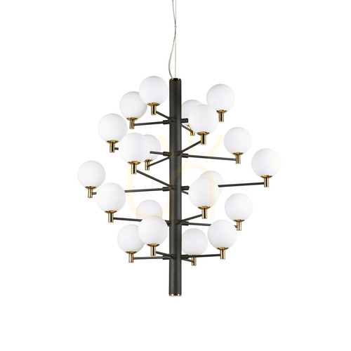 Kontrollera Pendellampa Ideallux Copernico SP20 Nero svart 86 cm 197333